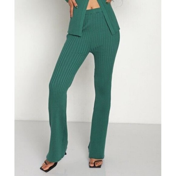 Callahan Trish Pants Fern Green Rib Knit - Picture 2 of 5